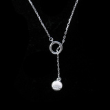 Silver Circle Shaped Plain Necklace