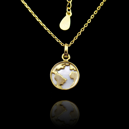 Silver Round Shell Necklace