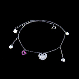 Silver Zircon Anklet
