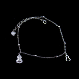 Silver Zircon Anklet