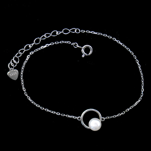 Silver Pearl Bracelet
