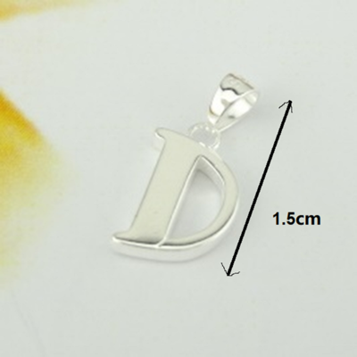 Silver Alphabet Plain Pendant