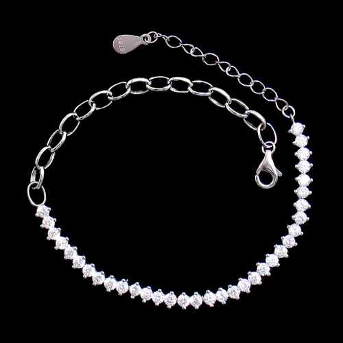 Silver Zircon Bracelet
